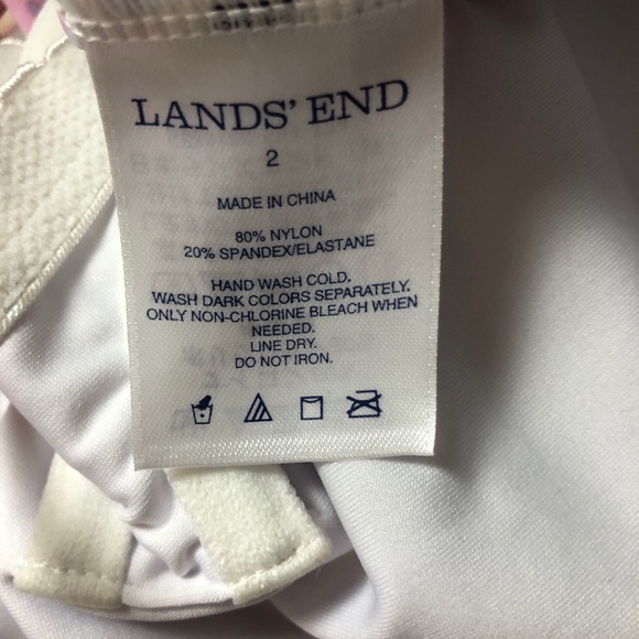 Lands End Pink Paisley Tankini Swim Top SZ… - Picture 10 of 10